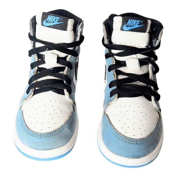 NIKE Air Jordan 1 Retro High 'University Bue" TD Sneakers Size 10C - Picture 4 of 7